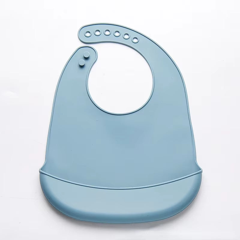 Baby Bib Adjustable Waterproof Bibs Babies Soft Edible Silicone Newborn Saliva Dripping Towel Drooling Children Scarf BPA Free
