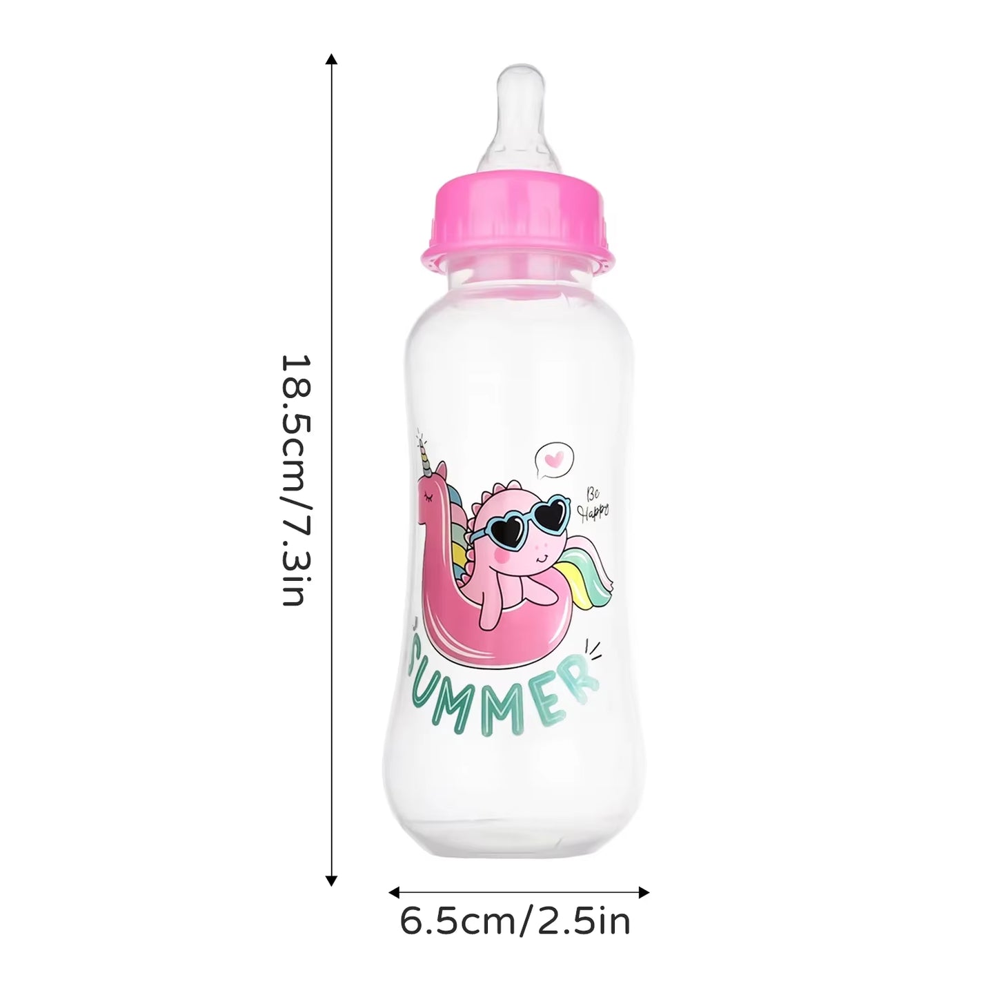 250Ml Baby Feeding Bottle Is Suitable for 0-36 Months, Non-Leaking, Anti-Drop, Casualpattern, BPA Free,Photography Accessories
