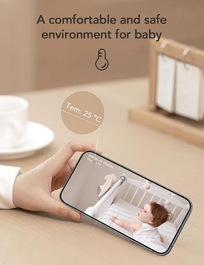 Smart WiFi Baby Monitor with App – HD Video, Night Vision & Two-Way Audio & Real-Time Alerts
