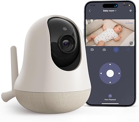 Smart WiFi Baby Monitor with App – HD Video, Night Vision & Two-Way Audio & Real-Time Alerts