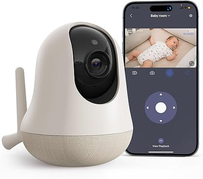 Smart WiFi Baby Monitor with App – HD Video, Night Vision & Two-Way Audio & Real-Time Alerts