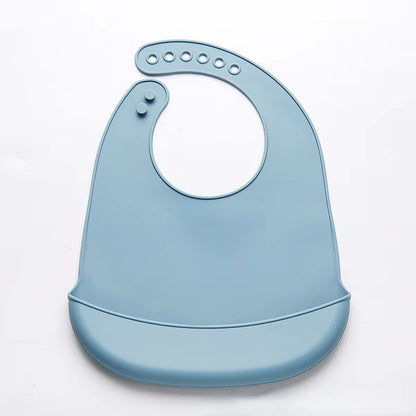 Baby Bib Adjustable Waterproof Bibs Babies Soft Edible Silicone Newborn Saliva Dripping Towel Drooling Children Scarf BPA Free